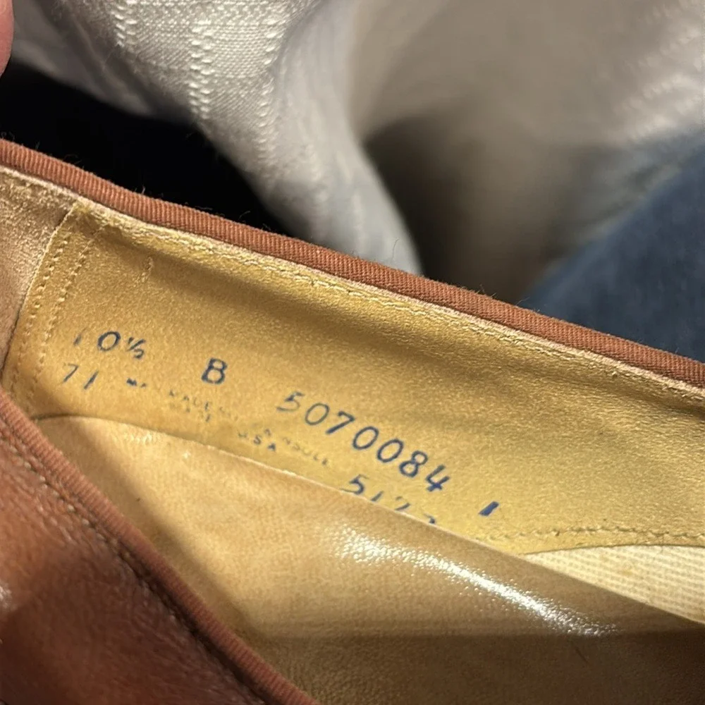 Vintage Miller Barefoot Made In USA Shoe Men's Dress Shoes 10 B/ Brown Pre-Owned
